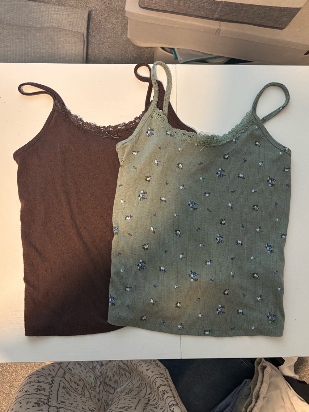 Target Wild Fable Set of 2 Lace Trim Tank Top!